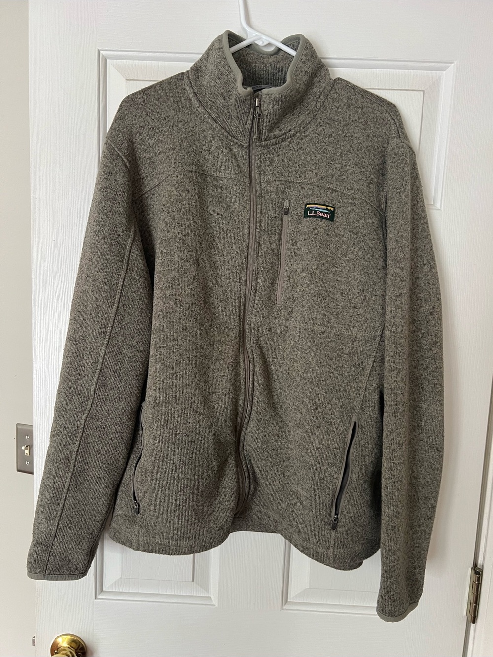 L.L. Bean Men's Gray Zip-Up Fleece Jacket